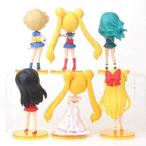 Imagen 2 de 8 de Sailor Moon - Set De 6 Figuras - Tipo Qposket