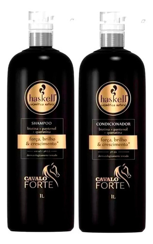  Kit Haskell Cavalo Forte Shampoo + Condicionador 1l