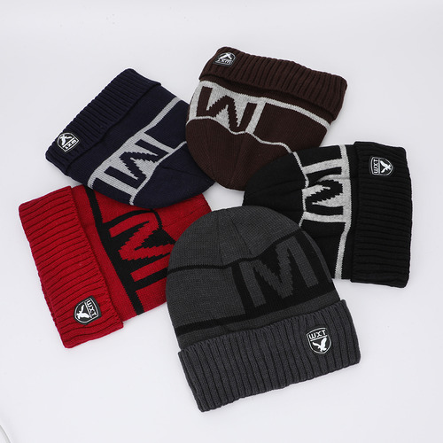 Gorro De Punto Cálido De Invierno Para Mujer + Bufanda 2ps