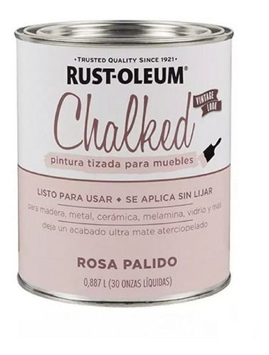 Pintura Chalk Paint Rust Oleum 09l Rosa Palido