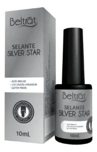 Selante Top Coat Selante Star Silver 10mL cinza