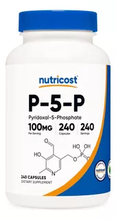 Original Nutricost P5p Vitamina B6 Suplemento 100mg, 240 Cap