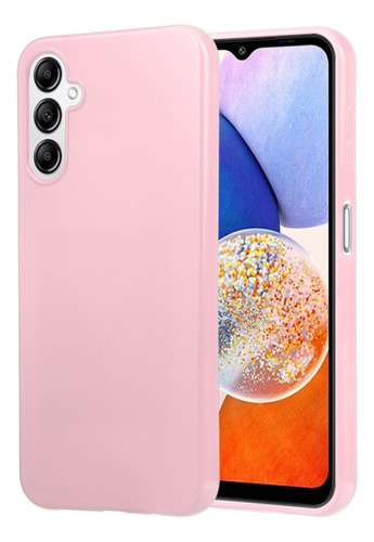 Funda Case Para Samsung A14 Jelly Pearl Rosa Antishock