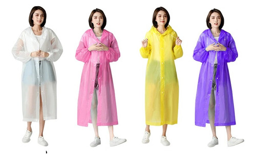 Impermeable Para Lluvia Reusable Capa Hombre Mujer 