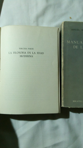 Manual De Historia De La Filosofía. González Álvarez, Ángel. (Usado)