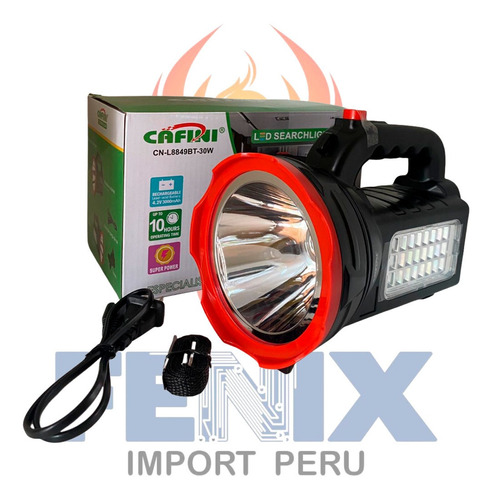 Linterna Cafini Potente 30w Recargable Panel Solar/reflector