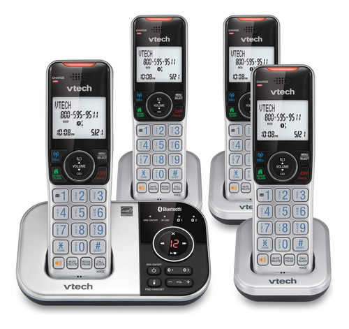 Teléfono Inalámbrico Vtech Vs112-4 Dect 6.0 Bluetooth Con Co