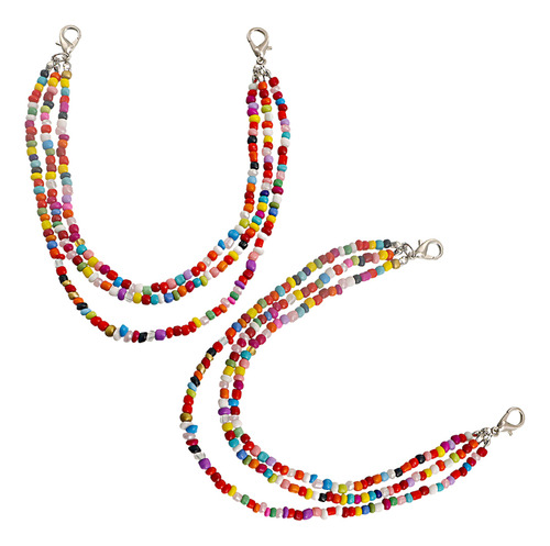 Par De Cadenas Para Zapatos Con Cuentas Multicapa, Accesorio