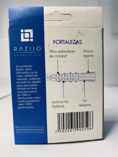 Imagen 5 de 10 de Taquete Plástico 1/4 Raziio (100 Piezas Por Caja)