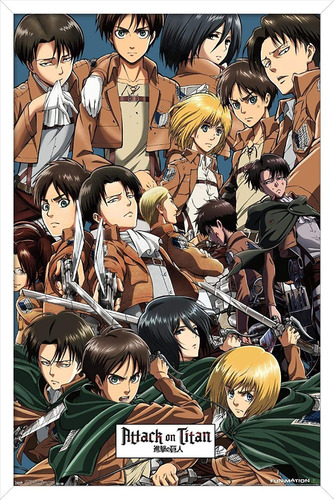 Póster De Pared Attack On Titan-collage, 14.725  X 22....