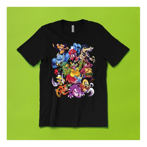 Polera Unisex Mario Bros Animales Smash Estampado