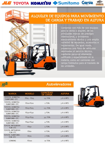 Alquiler De Autoelevadores