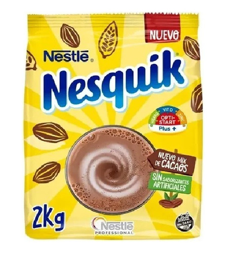 Nesquik X 2 Kg Polvo Chocolatada Nestle Cacao En Polvo