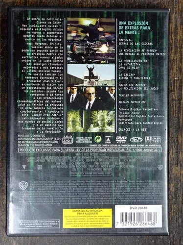 Matrix Reloaded * 2 Dvd Original * (Usado)