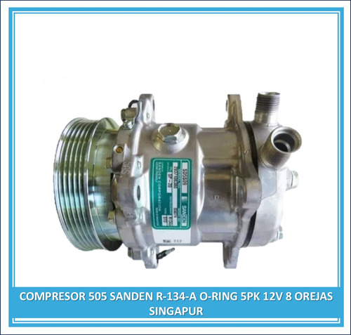 Compresor 505 Sanden R-134-a O-ring 5pk 12v 8 Orejas 