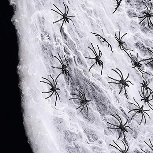 Telaraña Falsa Para Decoración De Halloween (60 Arañas)