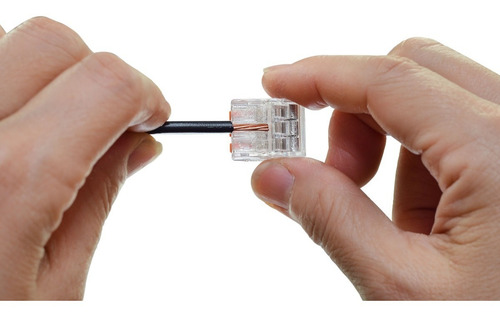 Imagem 4 de 7 de 10 Conector Elétrico Borne Emenda 5 Fios Tipo Wago 222-415