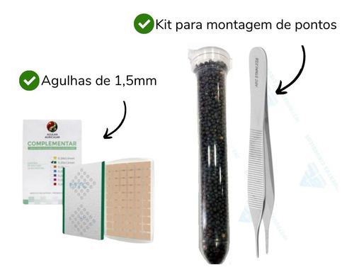 Imagem 4 de 6 de Kit Acupuntura Auriculoterapia Completo Dux 12 Peças