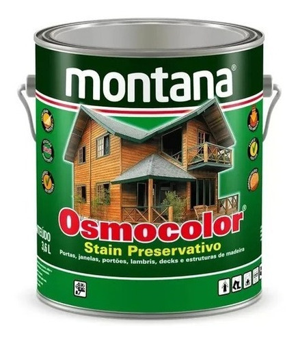 Osmocolor Stain Madeira Pronto Uso 3,6l - Cores Cor Ipe