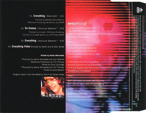 Cd Everything (alanis Morissette) Estándar