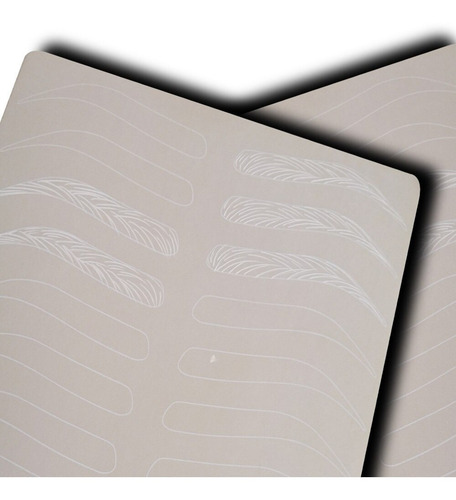 Imagen 9 de 10 de Kit Microblading Compas Regla Lapiz Blanco Marron Plantilla