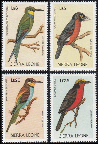Fauna - Pájaros - Sierra Leona - Serie Mint - Yv 894-897
