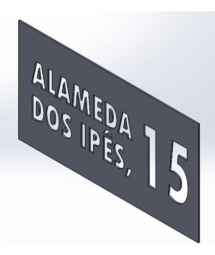 Placa Em Aço Corten 35cm X 20cm