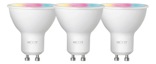 Pack 3 Ampolleta Led Multicolor Gu10 Nexxt Color De La Luz Rgb