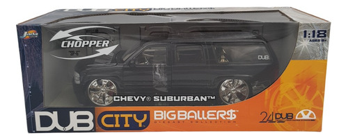 Dub City Big Ballers Chevy Suburban Chopper Jada Negro 2003