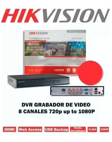 Hikvision Dvr 8 Canales Con Audio 1080 Lai Soporta Color Vu