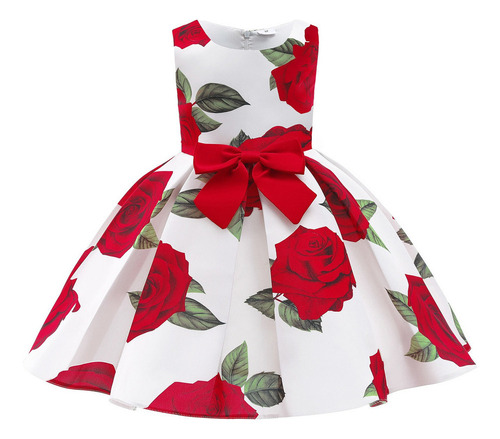 Vestido De Fiesta Floral Vintage Con Clase Para Niñas