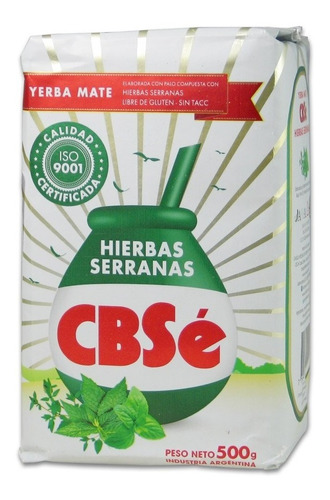 Yerba Mate Cbsé Hierbas Serranas Pack 5 X 500 G