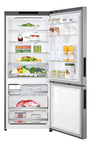 Refrigeradora LG Bottom Freezer Gb41bpp No Frost 408l Plata Color Plateado