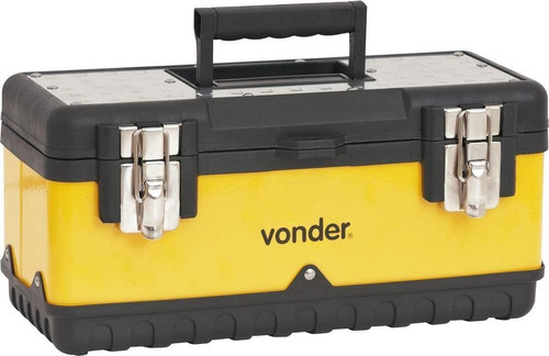 Caixa de ferramentas Vonder CMV 0380 de metal 160mm x 380mm x 180mm amarela