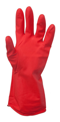 Guante Domestico Afelpado Rojo X 12 Pares Mediglove