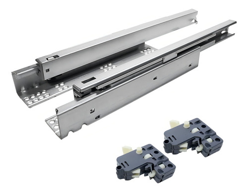 Corr. Oculta C/ Amortecedor 350mm 35kg - Kit 2 Pares