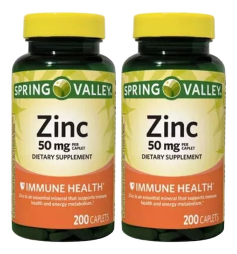 Zinc 50mg Spring Valley200cápx2 - Unidad a $137655