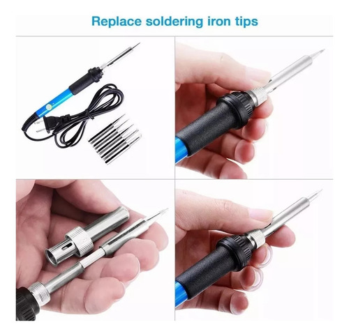 Kit De Soldador Portátil De Temperatura Ajustable