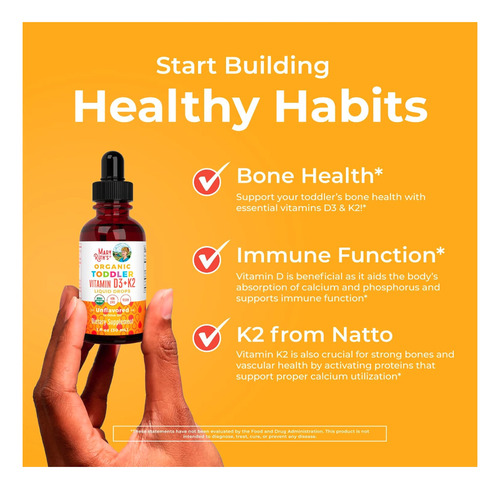 Mary Ruth´s Vitamina D3+k2 Líquida Para Niños 30 Ml
