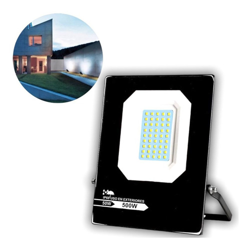 Reflector Led Blanco 50 Watts Delgado Ahorrador Ip65 110/220