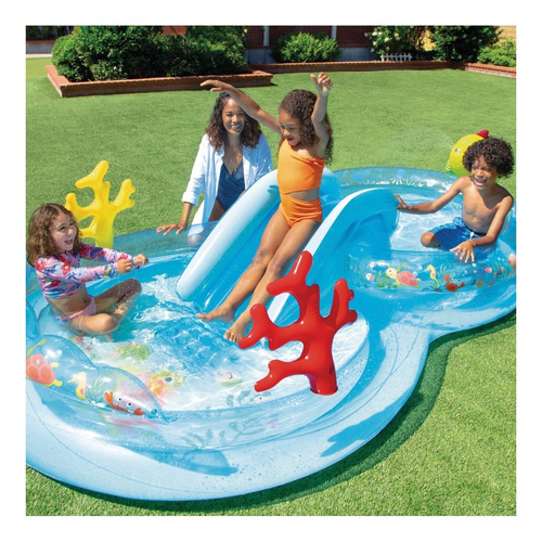 Piscina Inflável Animais Marinhos Intex Corais 206 Litros