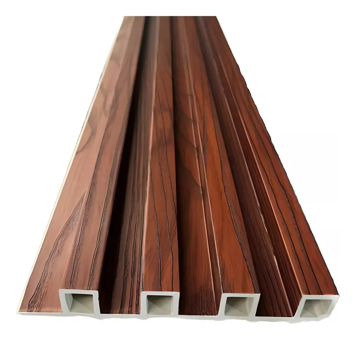 Lambrin Wpc Tipo Madera Parota Black Caja 12 Piezas Color Caoba 78 Lambrin Decorativo