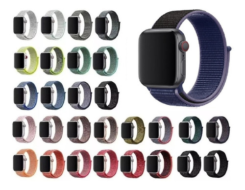 Pulseira Nylon Para Apple Watch 38mm 40mm 42mm 44mm Series 