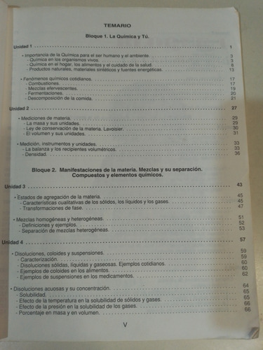 Química Educación Secundaria, Segundo Grado - Héctor H / V. (Usado)