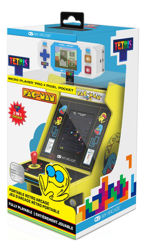 Kit Maquinita Arcade Combo Pacman + Mini Tetris Portátil