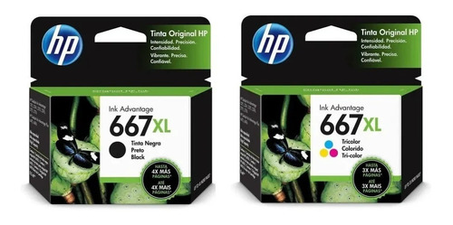 Cartucho Hp 667 Xl Negro Color 1275 2775 2778 2779 2336 4175