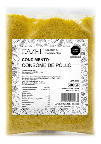 Consomé De Pollo Especial Sazonador Oaxaca 500g