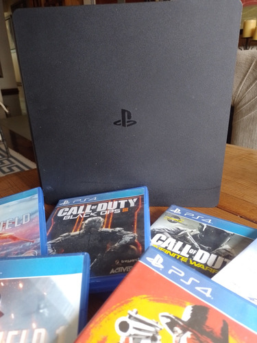 Play Station 4 Slim 1tb. + 6 Juegos 