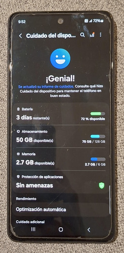 Samsung Galaxy A52 128 Gb Awesome Black 6 Gb Ram (Usado)