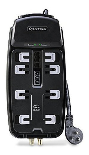 Cyberpower Home Theater Surge Suppressor Av Protección 8-sal